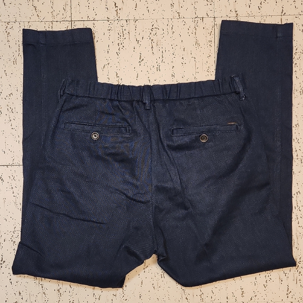 Diesel Blue Denim Style Slim Tapered Fit Casual Chino Dress Pants